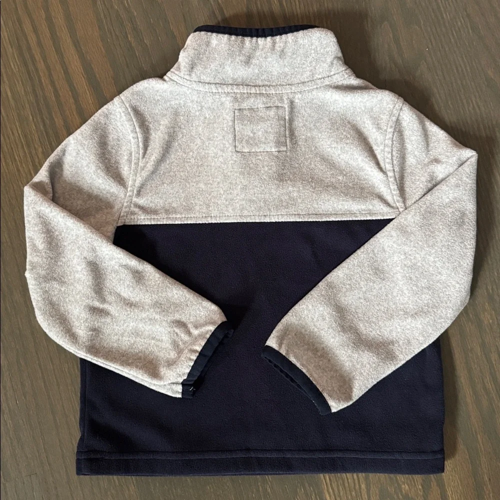 NWOT OshKosh B’gosh Navy Gray Colorblock Microfleece 1/4 Zip | 3T